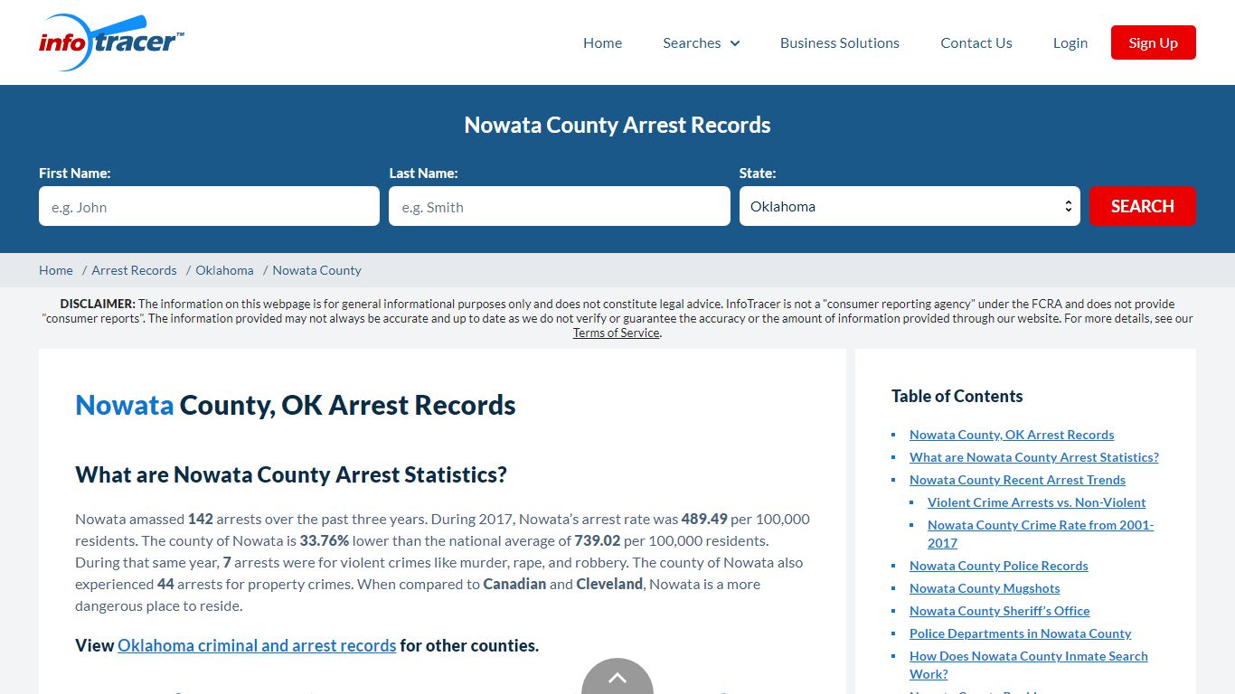 Nowata County, OK Arrests, Mugshots & Jail Records - InfoTracer