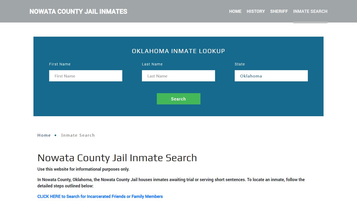 Nowata County, OK Detainee Lookup