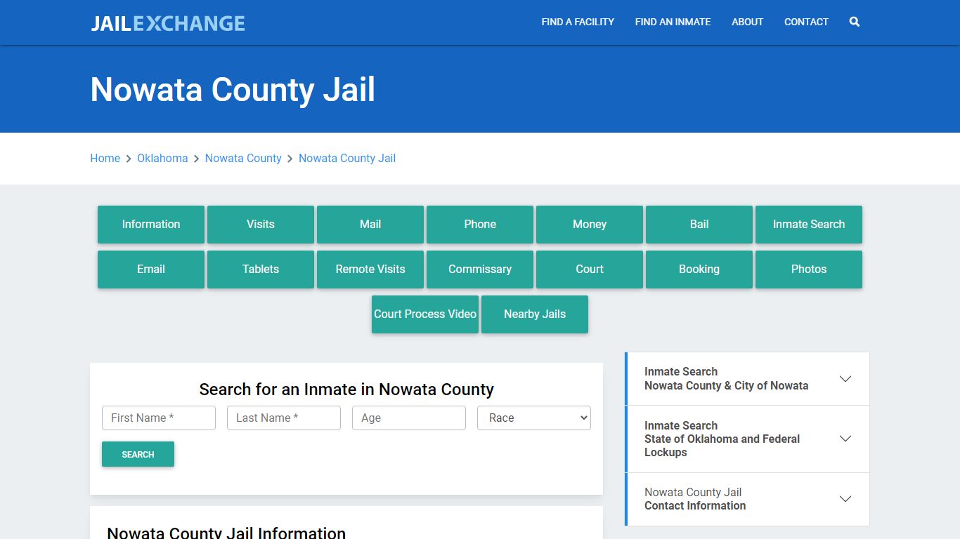 Nowata County Jail Roster Lookup, OK, Inmate Search